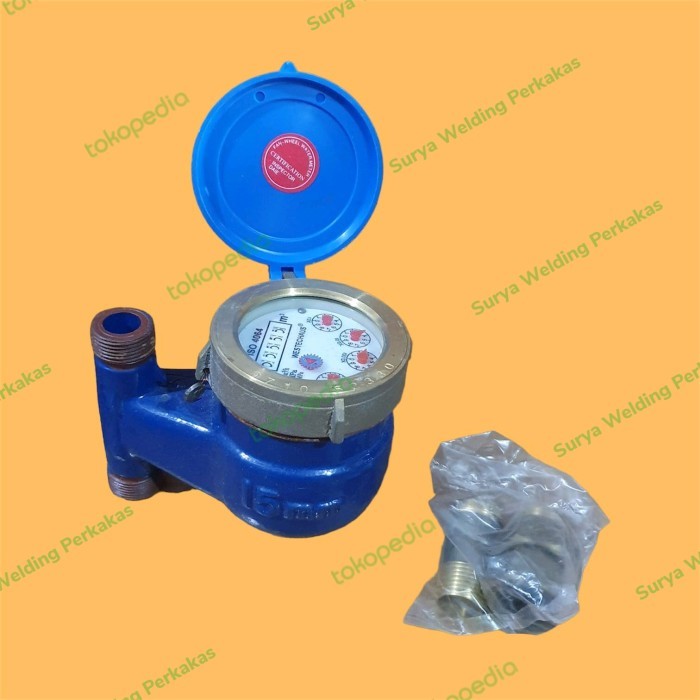 

newgan!! Water meter 1/2inchi Vertical / Meteran air 1/2" Vertikal