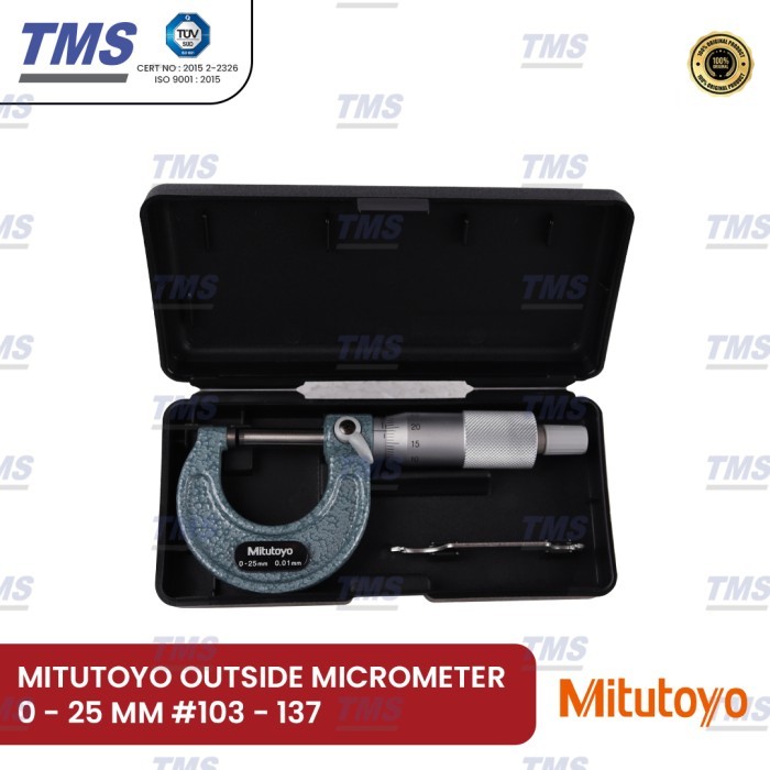 

newgan!! Alat Ukur Diamter Outside Micrometer Mitutoyo 0 25 MM #103-137