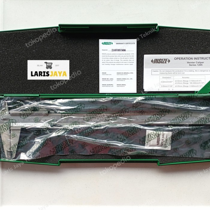 

newgan!! Insize Vernier Caliper / Sigmat Manual 12" (0-300mm) 1205-300S