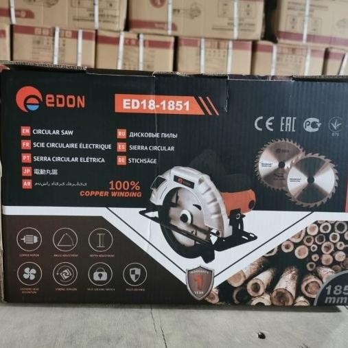 EDON ED18-1851 GERGAJI LISTRIK GERGAJI KAYU CIRCULAR SAW BERGARANSI