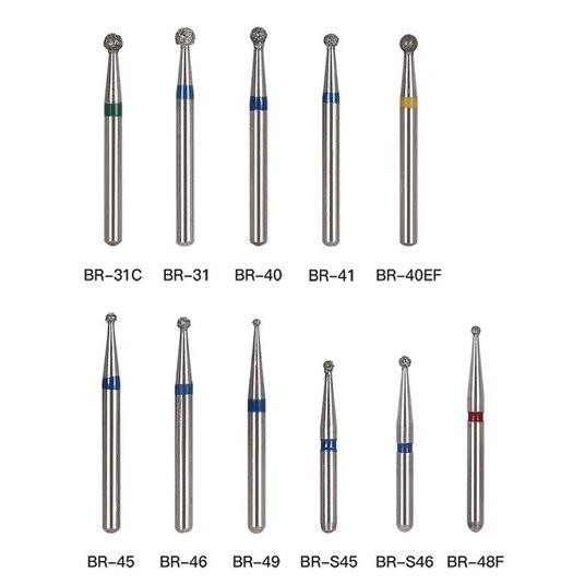 mata bor gigi dental burs highspeed diamond round bulat