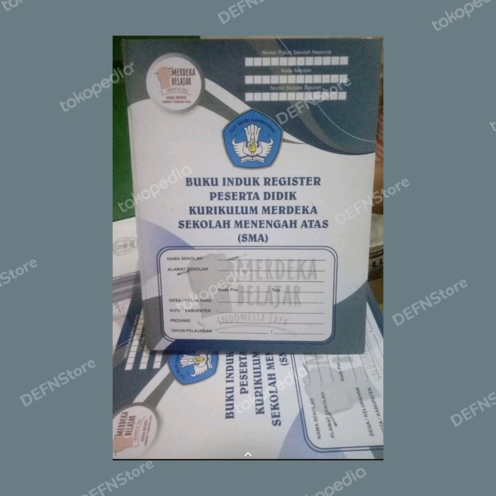 

Buku Induk Register siswa SMA Kurikulum Merdeka