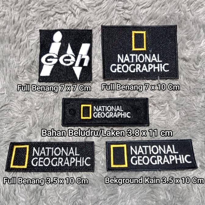 

>>>>>] Patch Bordir National Geo, emblem bordir, badge national geo,IGEN, Geo