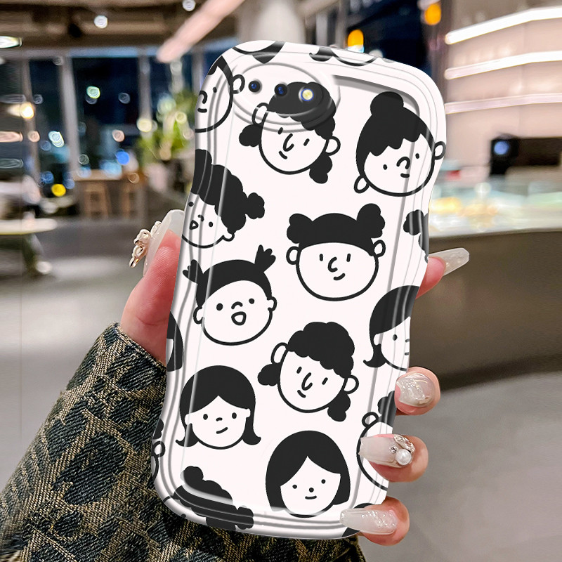 Casing Hp Untuk OPPO A5 A3s A12E Realme C1 Case Casing pelindung silikon HP Kesing sisi gelombang hi