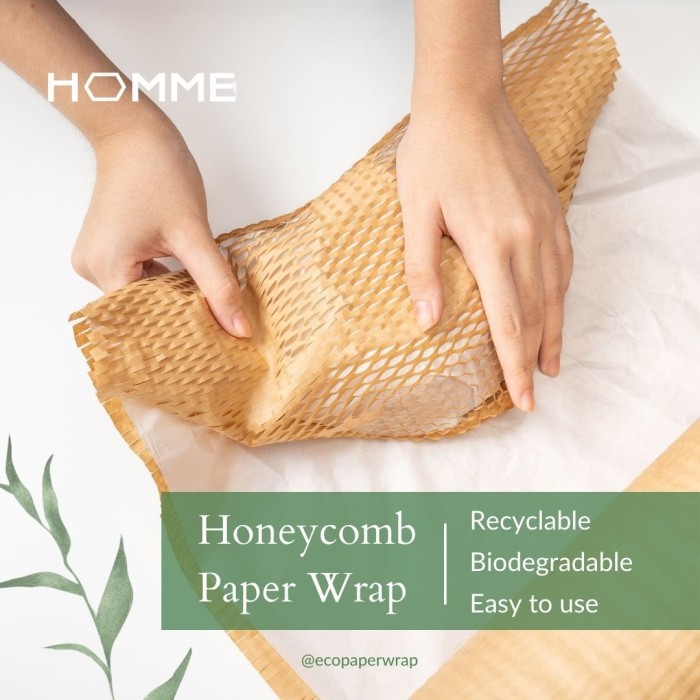 

[50 Meter] Homme Eco Wrap Honeycomb Bubblewrap Kertas Craft Paper Roll Terbaik