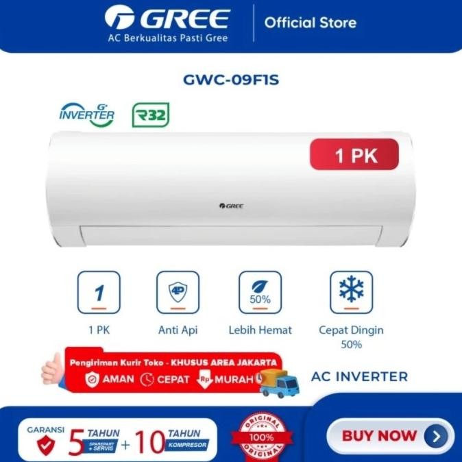 `````````] F1S SERIES AC GREE 1 PK INVERTER / AC GREE INVERTER 1 PK (GWC-09F1S) (indoor & outdoor)