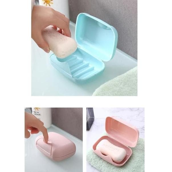 Tempat Sabun Batang Mandi Kedap Anti Tumpah Kotak Sabun Travelling