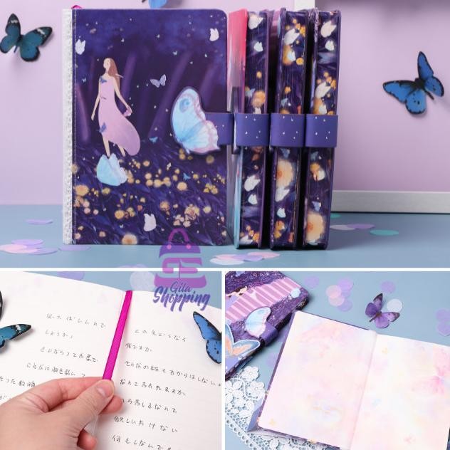 

Magnetic Notebook Diary Butterfly / Jurnal Agenda Buku Tulis - 1360