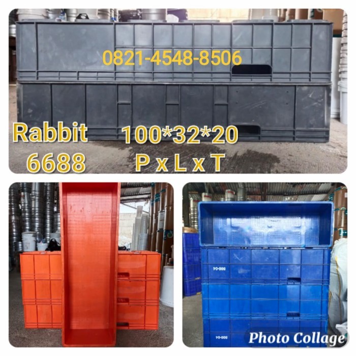 FREE ONGKIR BAK PLASTIK KONTAINER 1M/BAK PLASTIK 1METER/BAK PLASTIK INDUSTRI RABIT FREE ONGKIR