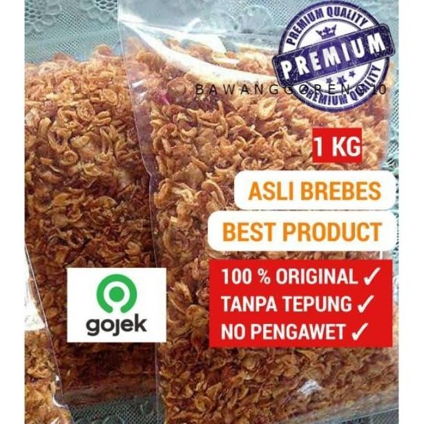 

1 KG BAWANG GORENG ASLI BREBES TANPA TEPUNG 1KG Bawang Merah Goreng