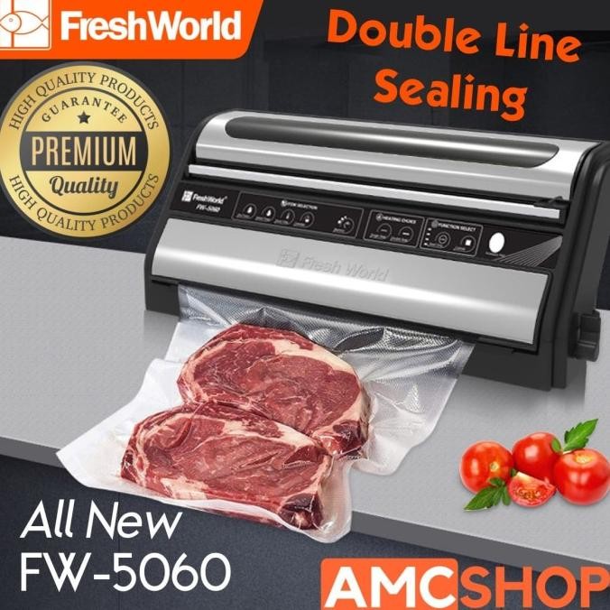 FRESH WORLD FW-5060 Mesin Vacuum Sealer Komersial Vacum (Bisa Basah)