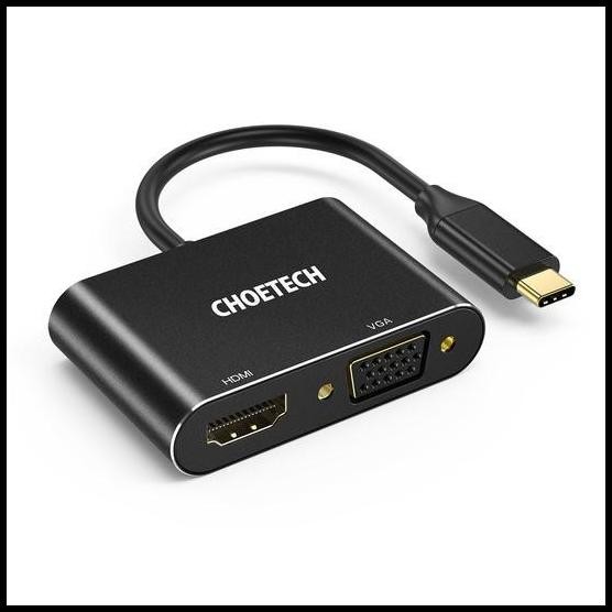 Choetech Hub-M17 2 In 1 Usb-C Adapter (Black)