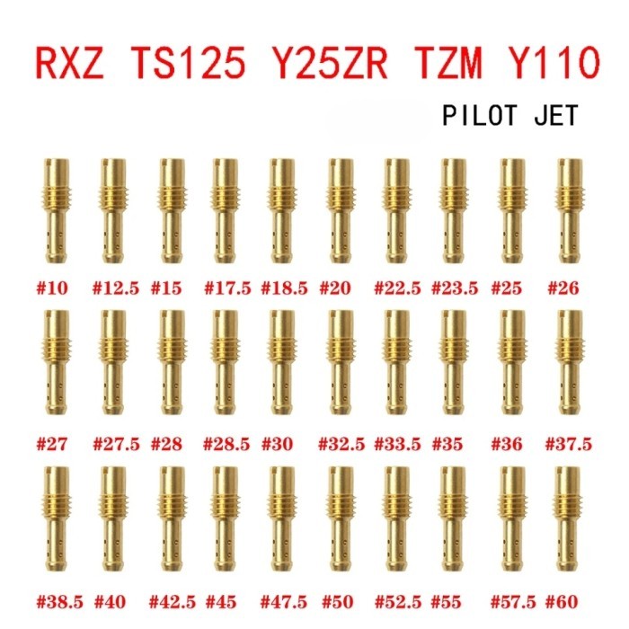 10 set Main Pilot jet Mikuni VM TM VM22 VM24 VM26 VM28 Ninja Satria R