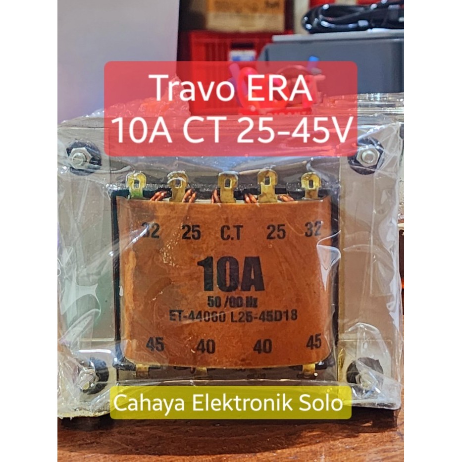 kosnew@ ERA Trafo MURNI 10A 25-45V CT 25v 32v 40v 45v 500ma Travo Power Supply