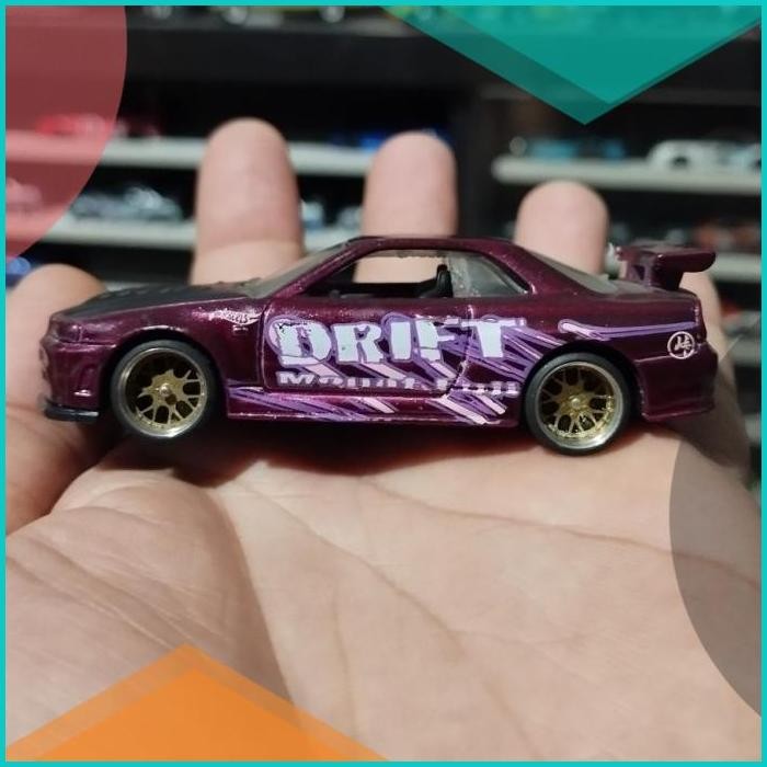 hotwheels nissan skyline r34 road trippin loose 140BZ4 last stok