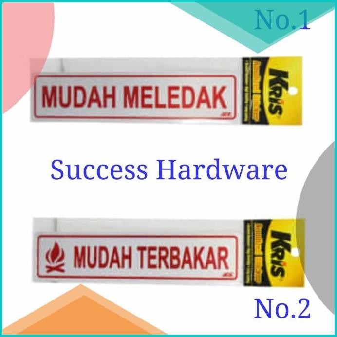 

KRIS ANODIZED STICKER MUDAH MELEDAK | MUDAH TERBAKAR STIKER SIGN LABE