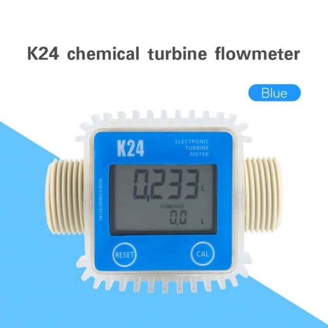

newgan!! Turbine Digital Flow Meter K24 Fuel Diesel K-24 Water Chemical K 24