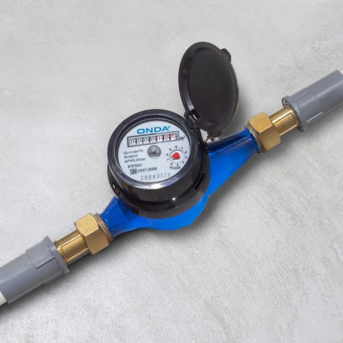 

newgan!! Water Meter Air Kuningan / Meteran Air Brass 1/2" ONDA