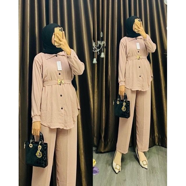 Setelan Wanita Korean Style Set Wanita Kekinian Pendek St Cewek Sehari Hari Set Wanita Kekinian Crin