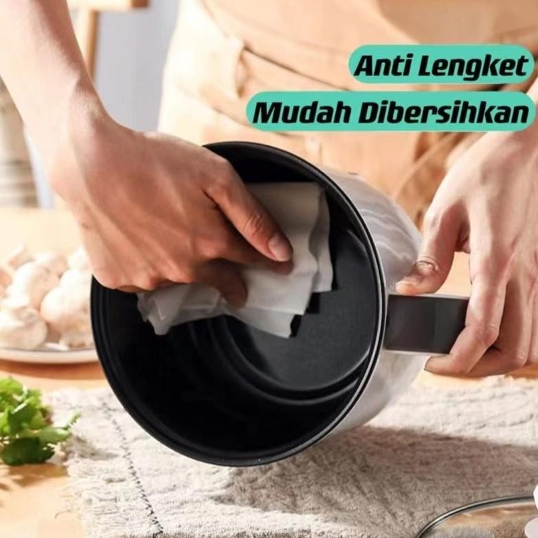 PANCI LISTRIK ELEKTRIK COOKER STAINLESS STEEL TEFLON COOKING POT RICE COOKER MINI