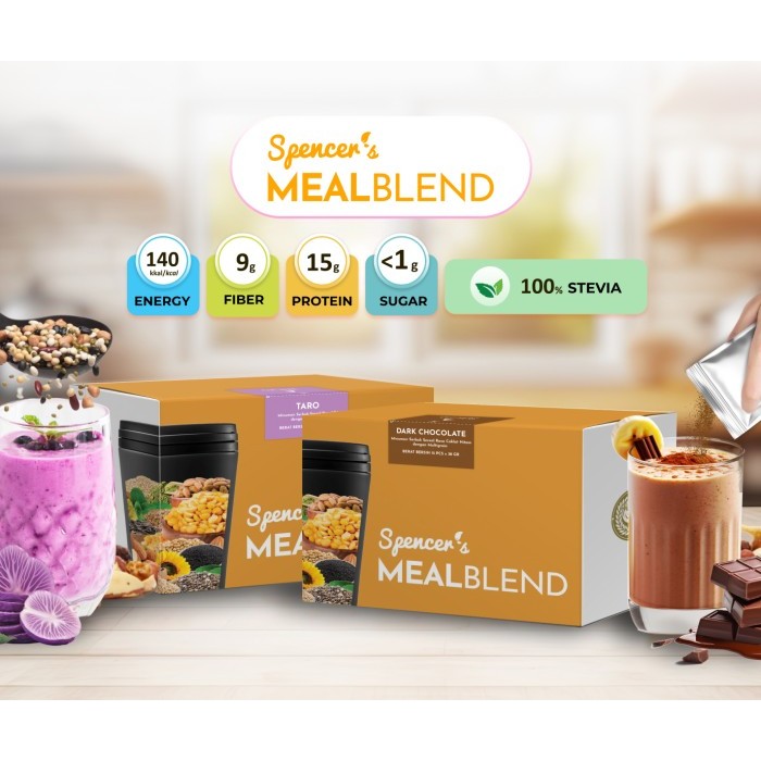 

Spencer'S Mealblend Makanan Diet Rendah Kalori Solusi Langsing 1 Box Isi 15 Sachet Meal Replacement