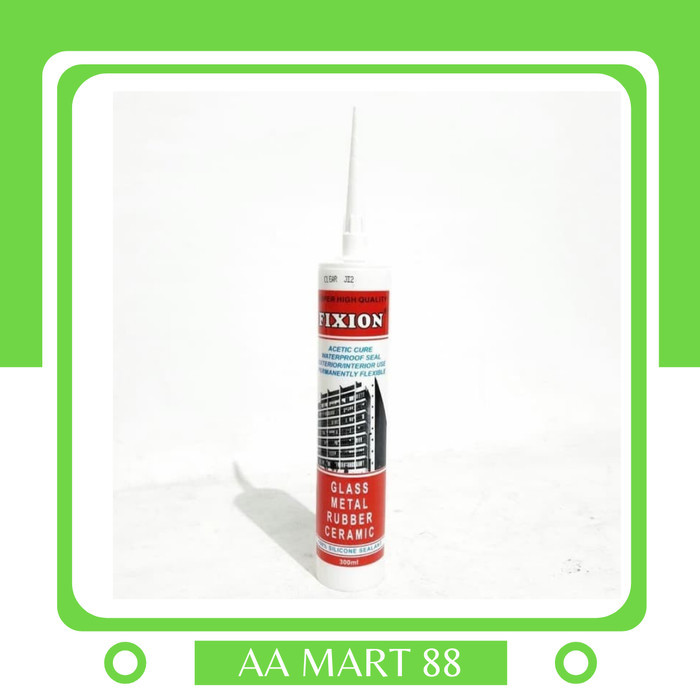 ] Lem Silicone Sealant Fixion BLACK 300ml - Perekat Silikon Lem Karet