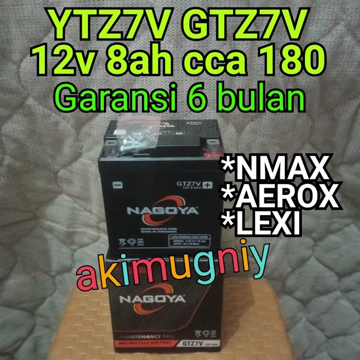 aki motor nmax aerox lexi ytz7v 12v 8ah gtz7v mf kering