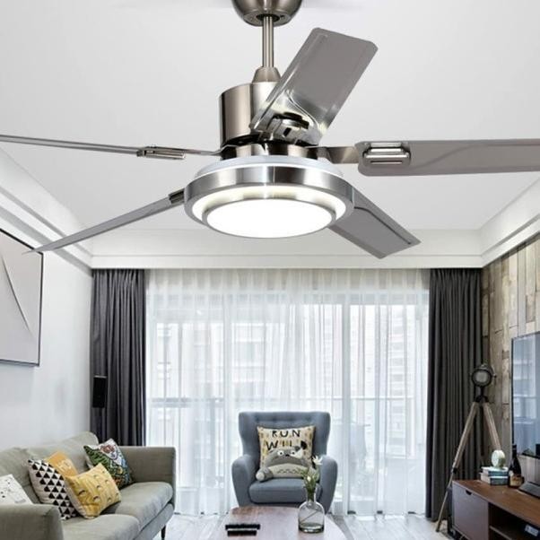 Kipas Angin Plafon Kipas Angin Gantung Lampu Tri Color 52 Inch & Remot