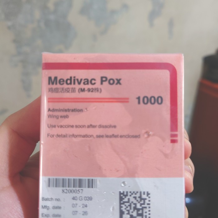 ___] MEDIVAC POX vaksin pox cacar ayam unggas dosis 1000 ekor