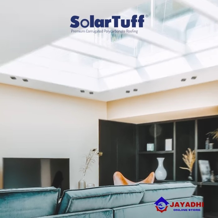 ------] Solartuff Solid 3mm Solar Flat CLEAR POLOS Policarbonat UV Mika Bening