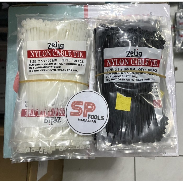 

>>>>>] KABEL TIES / TIS NYLON CABLE TIE 2.5MM X 100MM / 10CM PUTIH / HITAM