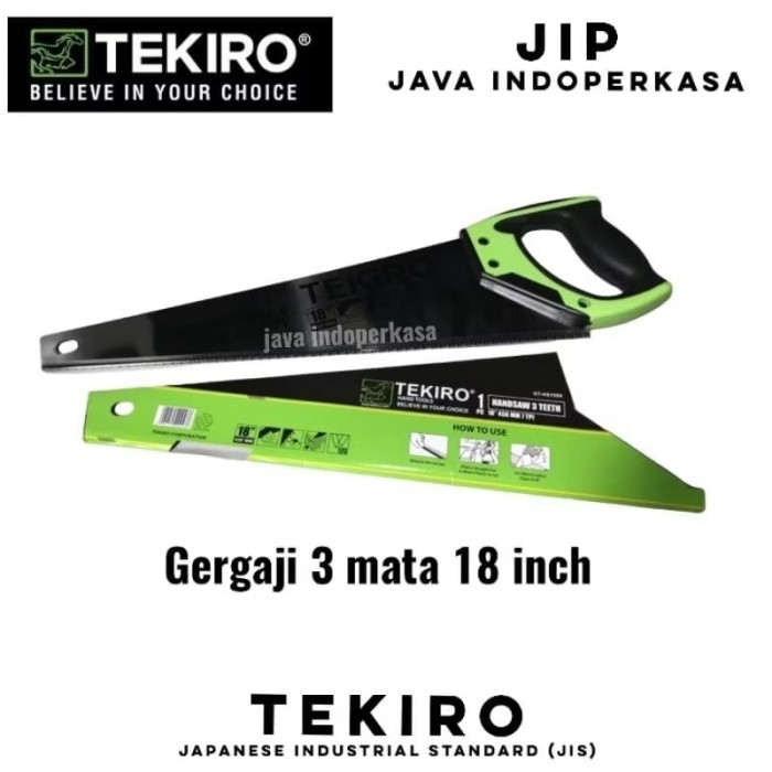 Terbaru Tekiro Gergaji Kayu 3 Mata 18" Inch