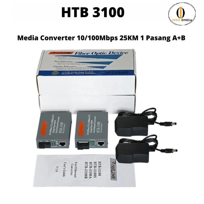 Cuci Gudang Netlink Htb3100 Ab Htb-3100 Ab Htb3100Ab Singlemode Media Converter