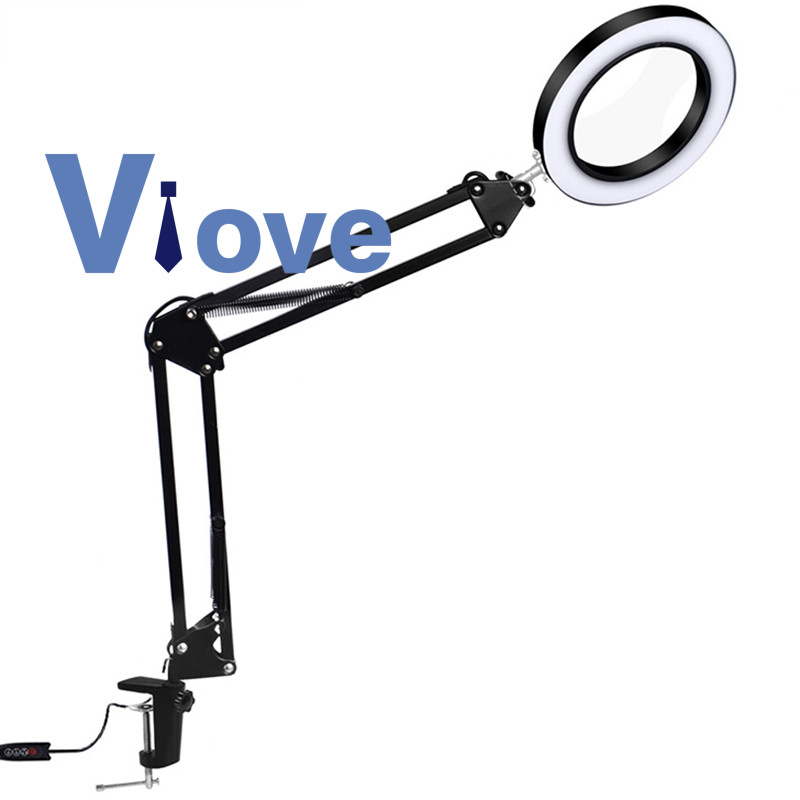 

Lampu Pembesar LED dengan Penjepit, 3 Mode Warna, Lensa Kaca 5 Diopter |G52l2knB|