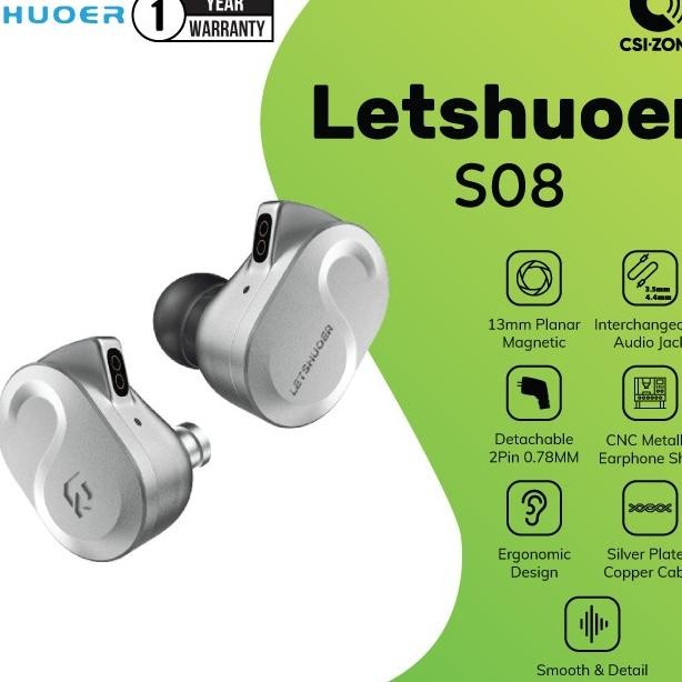 Letshuoer / Shuoer S08 13Mm Planar Magnetic In Ear Monitor Earphone