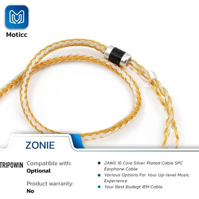 TRIPOWIN ZONIE 16 Core Silver Plated Copper Upgrade Cable Kabel IEM