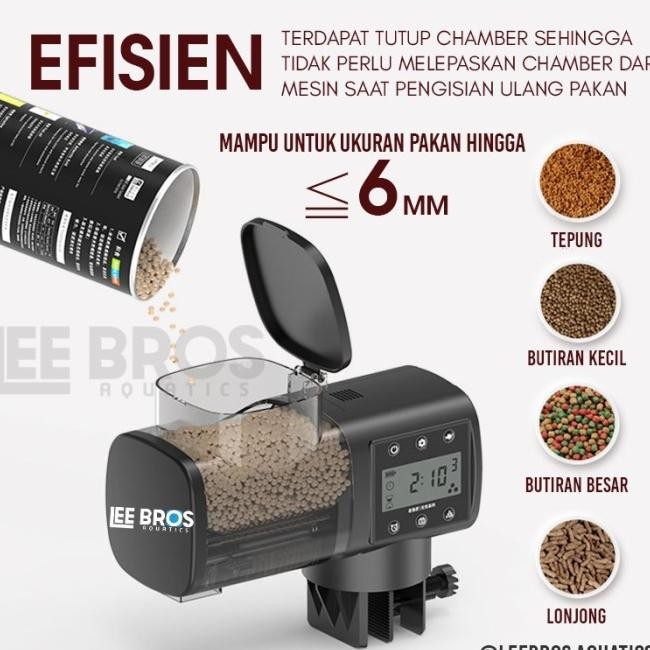 Fish Feeder 500Ml Display Feeder Ikan Otomatis Automatic Pet Feeder Tempat Makan Ikan Otomatis