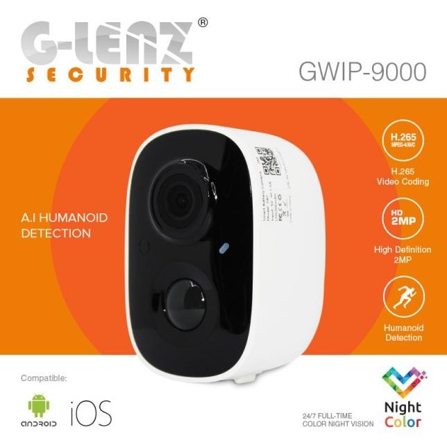 Glenz Smart Battery Ip Camera Cctv - Gwip 9000 (Full Hd 2Mp)