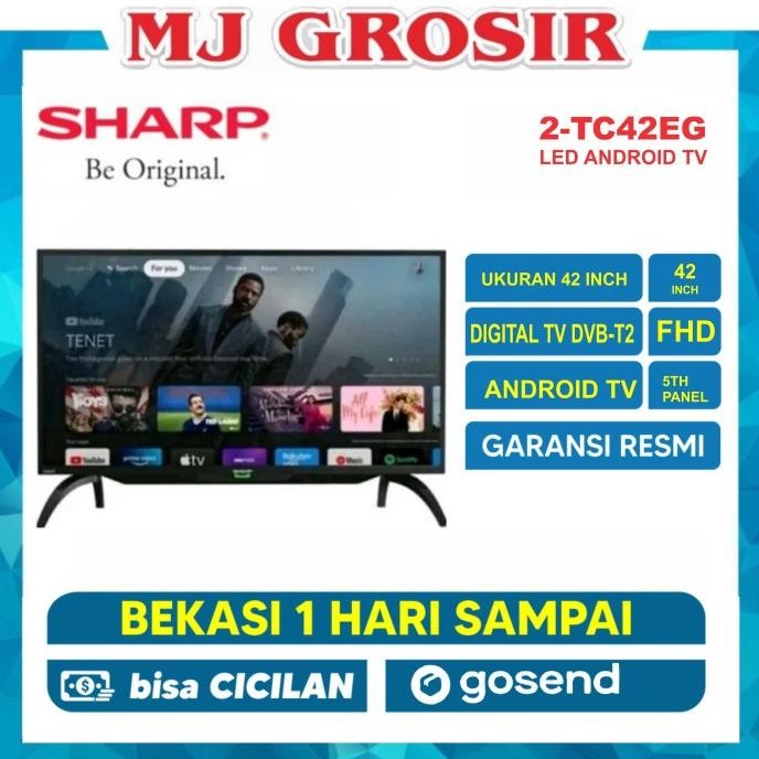 TERBARU - PROMO LED TV SHARP 42" 2T-C42BG1i 42 INCH 42 BG1 HDMI ANDROID TV