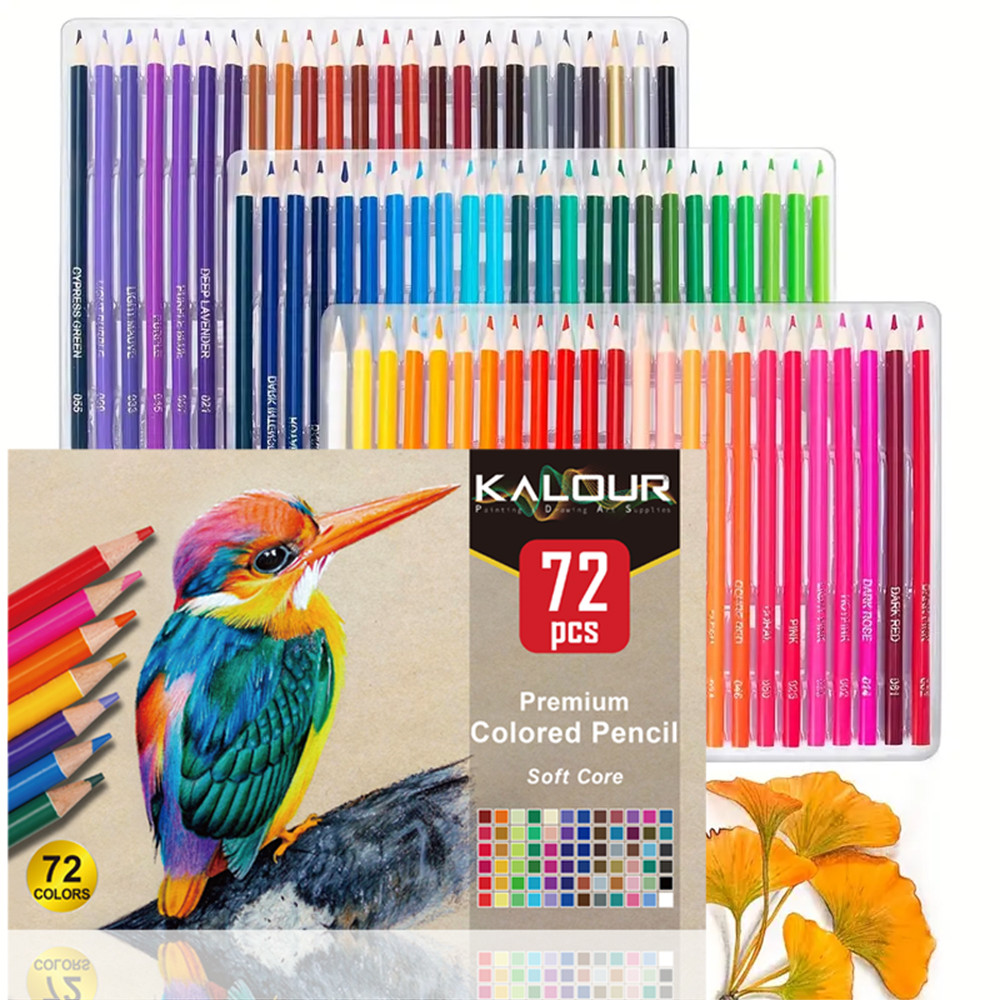 

KALOUR 72 Hitungan Pensil Warna untuk Buku Mewarnai Dewasa, Inti Lembut, Ideal untuk Menggambar Memadukan Bayangan |ZYmNNwmZ|
