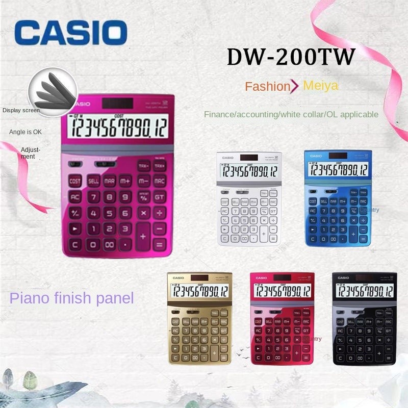 

Kalkulator 100% Asli - Casio Kalkulator Warna DW-200TW Komputer Kantor Bisnis Tenaga Surya |KKQ1yMxL|