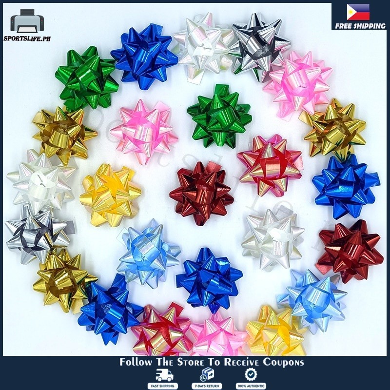 

60 pcs 3.8cm Mini Bright Gift Pull Bows, Christmas Gift Bows Self Adhesive Gift Wrap Bows untuk Pembungkusan |1fTYTdHn|