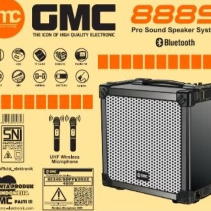 TERBARU - speaker karaoke portable gmc 888s 10inci