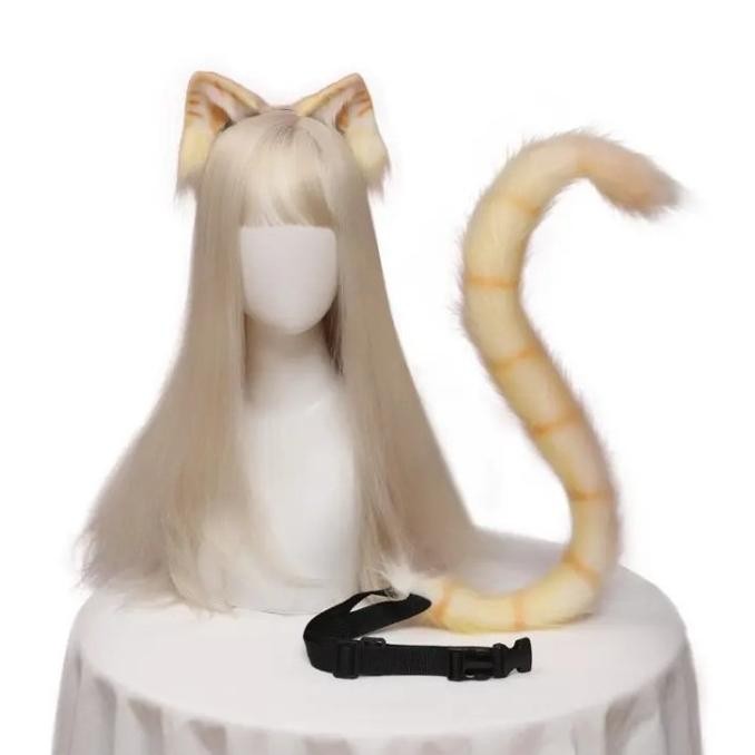 Blue Candy Tali Buntut Kucing Bando Ekor Cat Lolita Aksesoris Cosplay