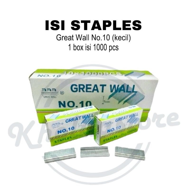 

Promo (1 Pack) Isi Stapler Refill Staples Great Wall No. 10 Promo