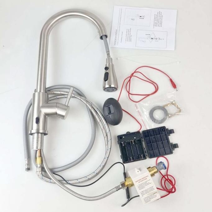 Kran Cuci Piring Tarik Sensor Stainless Sus 304 Kran Sensor Otomatis [ Carchola ]