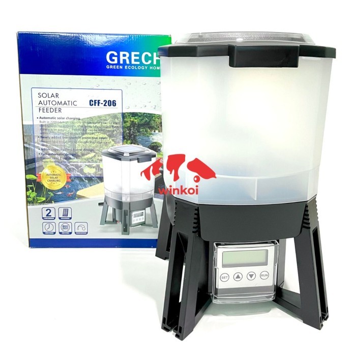 SUNSUN GRECH CFF 206 CFF-206 6L AUTOFEEDER SOLAR POWER TECHNOLOGY