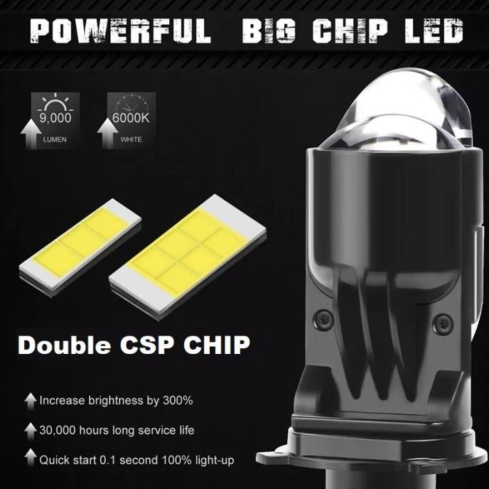 Lampu Led Vinyx V9 Pro 45W Projie H4 Mini Projector Lensa Motor Mobil Original Dan Terpercaya