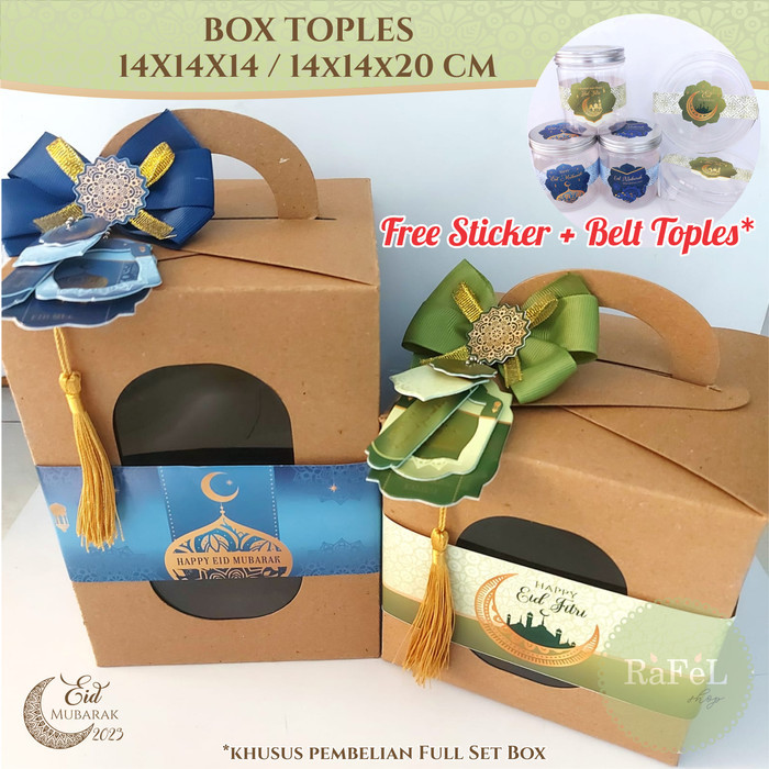 

BOX HAMPERS LEBARAN DUS KUE KERING COOKIES IDUL FITRI BOX TOPLES