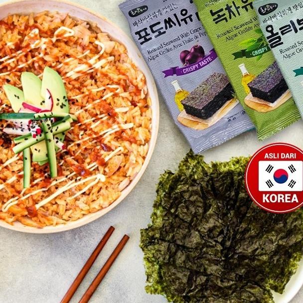 

Chpdong Roasted Seaweed - Rumput Laut Korea 1 Bundle 10 Pa